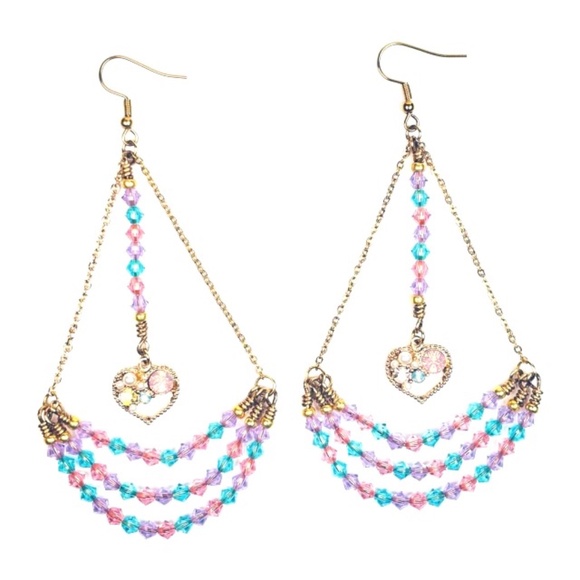 Exclusive Handmade "Falling Love" Earrings - Picture 1 of 6